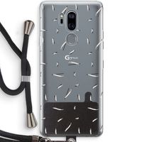 Hipster stripes: LG G7 Thinq Transparant Hoesje met koord