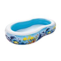 Bestway Opblaasbaar Zwembad 2 Kamers Sea Floor 262x157x46 cm +3 Jaar Tuin 54118