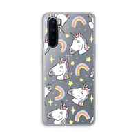 Rainbow Unicorn: OnePlus Nord Transparant Hoesje