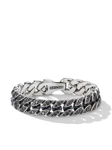 David Yurman bracelet en argent serti de diamants