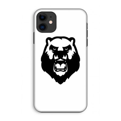 Angry Bear (white): iPhone 11 Tough Case