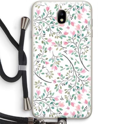 Sierlijke bloemen: Samsung Galaxy J7 (2017) Transparant Hoesje met koord
