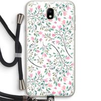 Sierlijke bloemen: Samsung Galaxy J7 (2017) Transparant Hoesje met koord