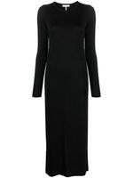 rag & bone robe longue en maille fine à col v - Noir