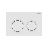 Geberit Drukplaat Omega 20 voor 2-toets Spoeling Mat Witte Ringen Wit Geberit Drukplaat Omega 20 voor 2-toets Spoeling Mat Witte Ringen Wit