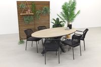 Taste Barista - Antraciet / GI Edison 220 x 115 cm. tafel - ovale tuinset - thumbnail