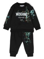 Moschino Kids survêtement à effet taches de peinture - Noir - thumbnail