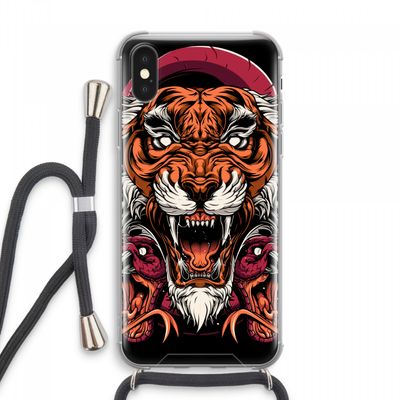 Tiger and Rattlesnakes: iPhone XS Max Transparant Hoesje met koord