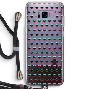 Hartjes: Samsung Galaxy S8 Plus Transparant Hoesje met koord