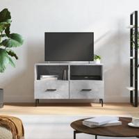 Tv-meubel 80x36x50 cm bewerkt hout betongrijs - thumbnail