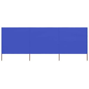 vidaXL Windscherm 3-panelen 400x160 cm stof azuurblauw