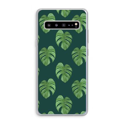 Monstera leaves: Samsung Galaxy S10 5G Transparant Hoesje