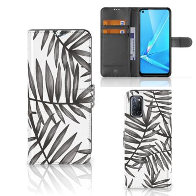 OPPO A72 | OPPO A52 Hoesje Leaves Grey OPPO A72 | OPPO A52 Hoesje Leaves Grey