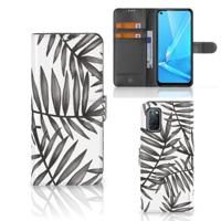 OPPO A72 | OPPO A52 Hoesje Leaves Grey