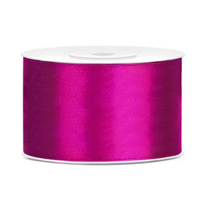 Sierlint satijn - Fuchsia roze - 3,8 cm/38 mm x 25 meter - Cadeaulint satijnlint/sierlinten - Hobby