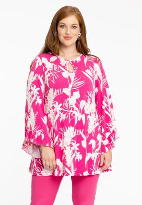 Yoek Tuniek wide bottom FREESIA | Roze | Maat 58/60