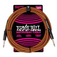 Ernie Ball 6468 Gevlochten Gitaarkabel Pumpkin Pie 3 Meter