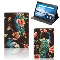 Lenovo Tablet M10 Flip Case Pauw met Bloemen