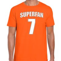 Superfan nummer 7 oranje t-shirt Holland / Nederland supporter EK/ WK voor heren