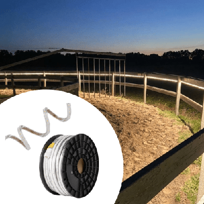 Baanverlichting Paarden of longeerbak Horsewalker Verlichting 50m - Verlengbaar tot 75 meter - 40.000 lm)