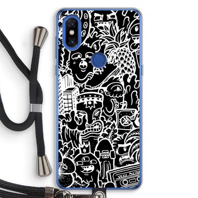 Vexx Black Mixtape: Xiaomi Mi Mix 3 Transparant Hoesje met koord