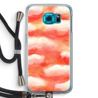 Lichte Wolken: Samsung Galaxy S6 Transparant Hoesje met koord