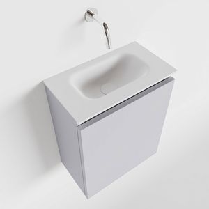 MONDIAZ TURE 40cm toiletmeubel cale. EDEN wastafel talc midden geen kraangat