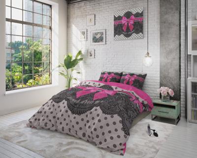 RoyalTextile - Romance Dekbedovertrek - 100% Katoen - Roze - 240 x 220