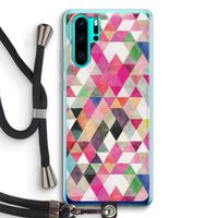 Gekleurde driehoekjes: Huawei P30 Pro Transparant Hoesje met koord