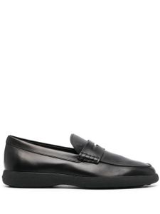 Tod's mocassins en cuir à bout rond - Noir