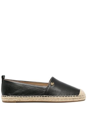 Lauren Ralph Lauren espadrilles Cameryn en cuir - Noir