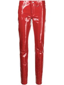 Zadig&Voltaire pantalon skinny Peko à effet verni - Rouge