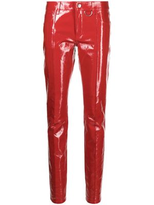 Zadig&Voltaire pantalon skinny Peko à effet verni - Rouge