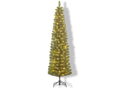 Kunstkerstboom Charlton Pilar Groen LED dia. 58x230 cm - Black box