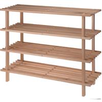 Schoenenrek - 4-laags - 77 x 26 x 65 cm - hout - schoenenstandaard - schoenen opbergen rek