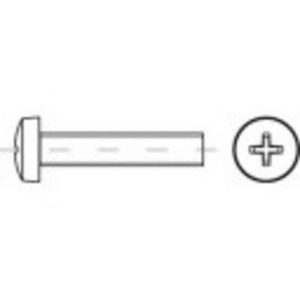 TOOLCRAFT 1068492 Lenskopschroeven M3 4 mm Kruiskop Phillips DIN 7985 RVS A2 1000 stuk(s)