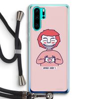 Hartje: Huawei P30 Pro Transparant Hoesje met koord