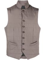 Corneliani gilet boutonné à design matelassé - Gris - thumbnail