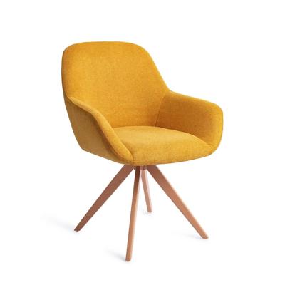 Jesper Home Draaibare Eetkamerstoel 'Kushi' Turn Peach, kleur Sweet Corn