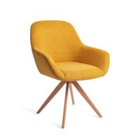 Jesper Home Draaibare Eetkamerstoel 'Kushi' Turn Peach, kleur Sweet Corn