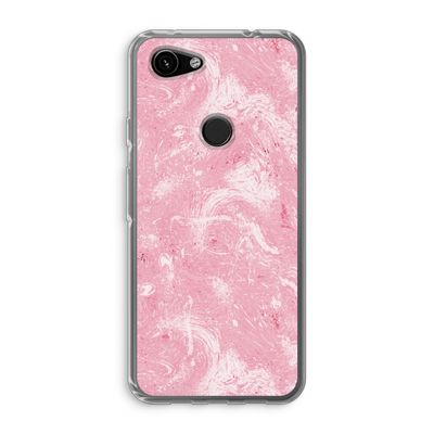 Abstract Painting Pink: Google Pixel 3a Transparant Hoesje