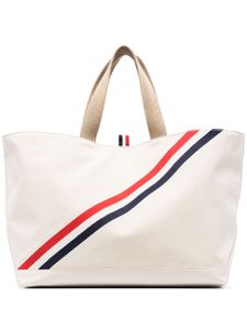 Thom Browne sac cabas à bande tricolore - Tons neutres