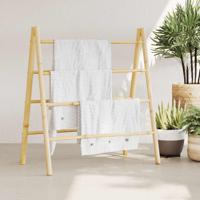 VidaXL Handdoekladder met 4 sporten 90x50x100 cm bamboe