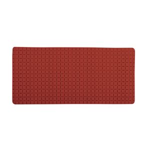 Douche/bad anti-slip mat badkamer - rubber - terracotta - 76 x 36 cm - rechthoek