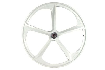 Navigate Five Spoke Fixed Gear Achterwiel - Wit Navigate Five Spoke Fixed Gear Achterwiel - Wit