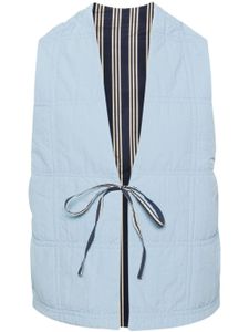 Sunnei gilet matelassé à design réversible - Bleu