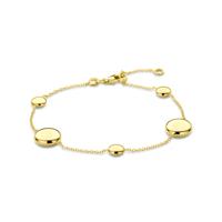 14k Geelgouden Schakelarmband Verstelbaar 17-19 cm met Karabijnsluiting