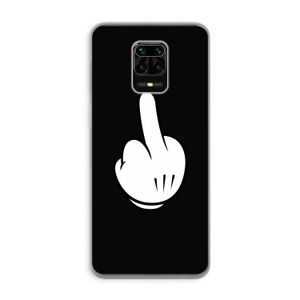 Middle finger black: Xiaomi Redmi Note 9 Pro Transparant Hoesje