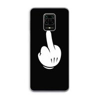 Middle finger black: Xiaomi Redmi Note 9 Pro Transparant Hoesje