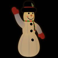 VidaXL Sneeuwpop met LED's opblaasbaar 1000 cm - thumbnail